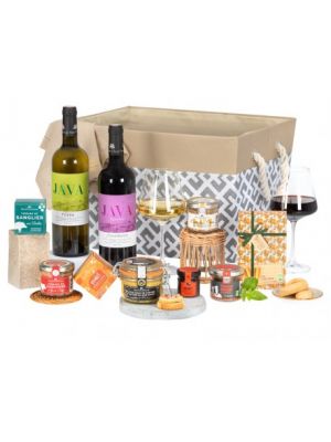 Cos Cadou DANS LA PRAIRIE cu terine, delicatese, dulciuri si vin pentru sarbatori, Ducs de Gascogne, 10 produse