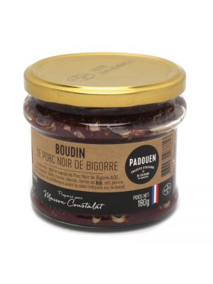 Boudin artisanal de porc negru din Bigorre AOC, borcan, 180g