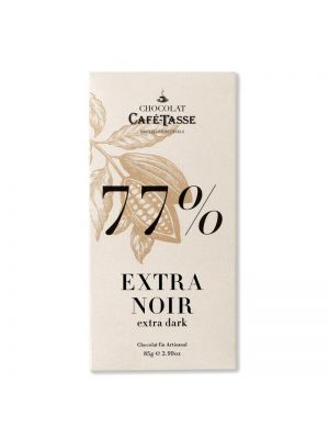 Tableta ciocolata extra neagra 77%, 85g, Café-Tasse