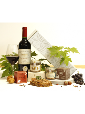 Cos Cadou ART DE RECEVOIR cu terine si vin pentru sarbatori, Ducs de Gascogne, 5 produse