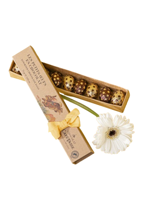 Cutie Cadou Paste, Oua de Ciocolata Belgiana Cafe-Tasse Asortate, 9 Bucati, 75 g, Pralina si Speculoos, Dulciuri Premium 