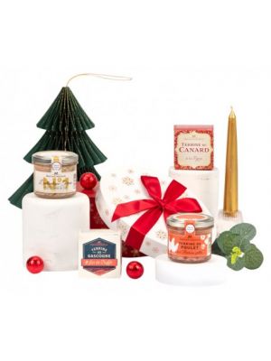 Cos Cadou LA RONDE DE NUIT cu terine si delicatese, Ducs de Gascogne, 4 produse