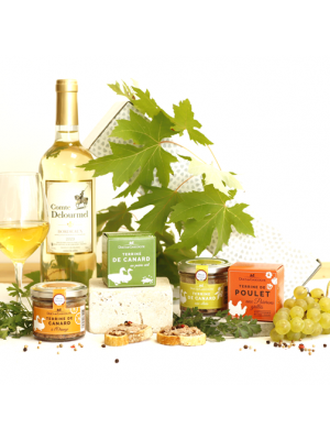 Cos Cadou VIGNES ET VERRINES cu terine si vin pentru sarbatori, Ducs de Gascogne, 5 produse