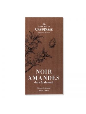 Tableta ciocolata neagra migdale, 85g, Café-Tasse