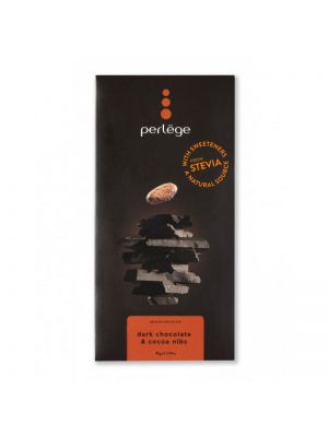 Tableta de ciocolata neagra & feve de cacao, 85g, Stevia