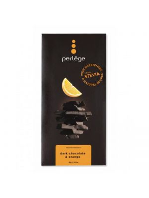 Tableta de ciocolata neagra & portocala, 85g, Stevia